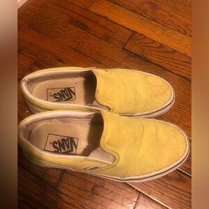 Vans neon yellow color slip on
